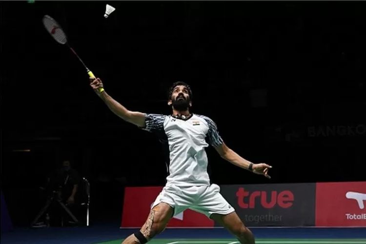 Mantan pebulutangkis nomor satu dunia Kidambi Srikanth saat berlaga di partai final Piala Thomas.

