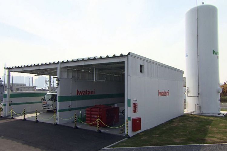 Kapsul tempat penyimpanan hidrogen di Hama-Wing Yokohama
