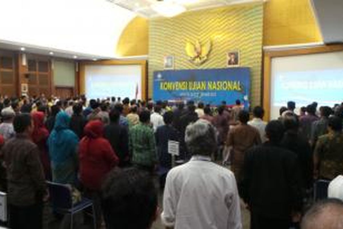 Suasana Konvensi Ujian Nasional yang digelar di Gedung Kementerian Pendidikan dan Kebudayaan, Jakarta, Kamis (26/9/2013).