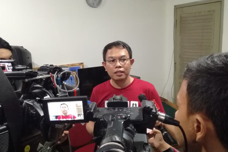 Sekjen AJI Jakarta Afwan Purwanto dalam paparannya di kantor AJI Jakarta, Minggu (26/10/2020).
