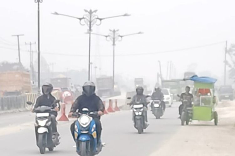 4 Guru di Kampar Terserang Asma karena Kabut Asap Karhutla, Sekolah Terapkan PJJ Selama 2 Hari