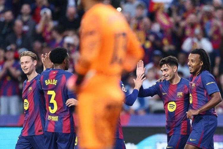 Hasil Barcelona Vs Girona 2-1: Gol Telat Araujo Menangkan Barca