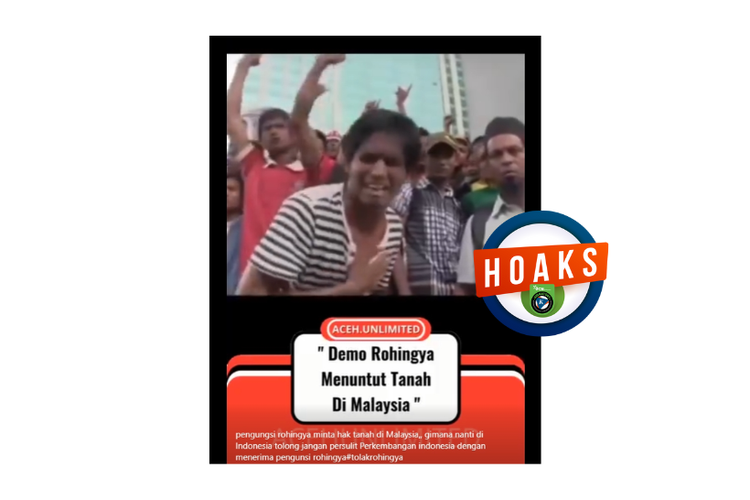 Hoaks, pengungsi Rohingya di Malaysia demo minta tanah