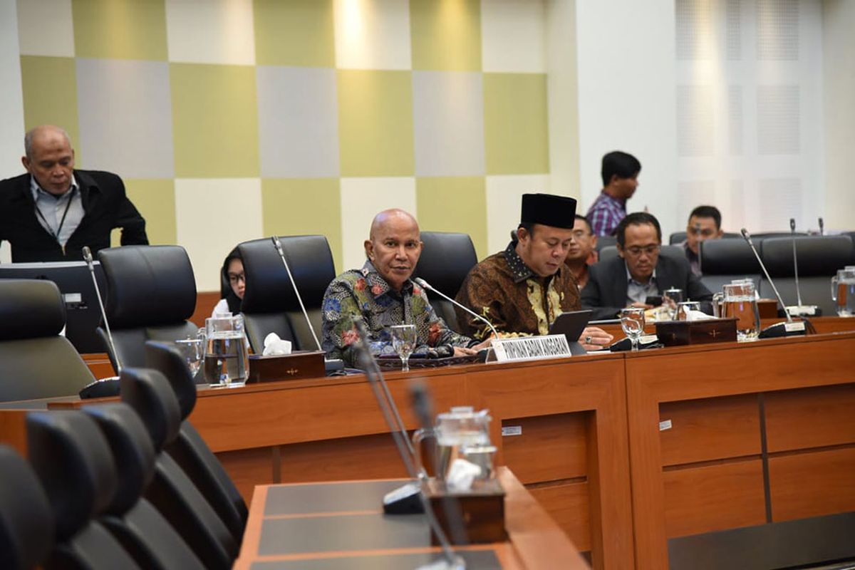 Ketua Banggar DPR RI M Said Abdullah sharing informasi Banggar DPR RI kepada Menteri Keunangan dan Gubernur Bank Indonesia melalui telekonferensi.
