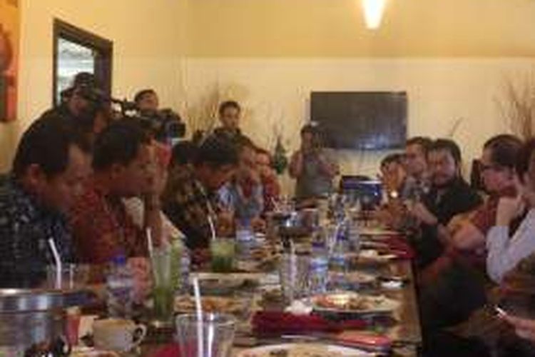 Sejumlah elite Partai Golkar bertemu menjelang pelakasanaan Musyawarah Nasional, Selasa (16/2/2016)