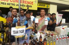 Polres Jakarta Utara Sita 4.000 Botol Miras Oplosan