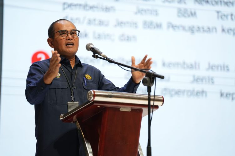 Anggota Komite BPH Migas Wahyudi Anas dalam Seminar Penerbitan Surat Rekomendasi dan Layanan Publik di Jatim Fest 2024, Surabaya, Kamis (3/10/2024). 