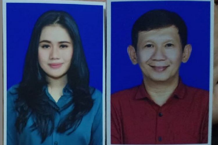 Komedian Ginanjar Soekmana dan kekasihnya, Tiara Amalia.