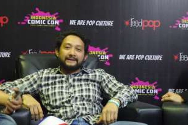 Pepeng Naif menghadiri Indonesia Comic Con di Jakarta Convention Center, Jakarta Pusat, Minggu (2/10/2016).