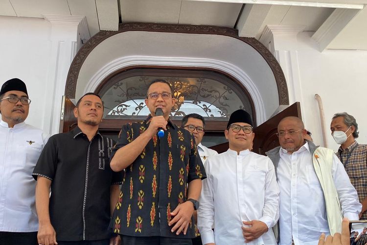 Bacapres dari Koalisi Perubahan untuk Persatuan (KPP), Anies Baswedan di Kebayoran Baru, Jakarta Selatan, Jumat (22/9/2023). 