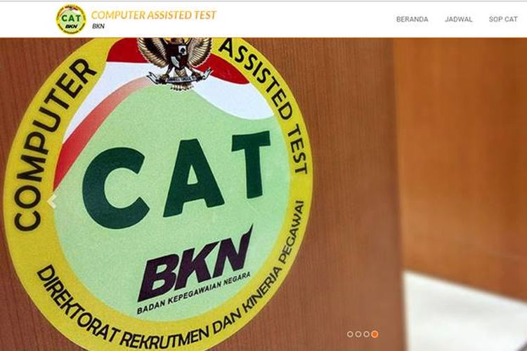 Web simulasi CAT yang disediakan Badan Kepagawaian Negara (BKN).