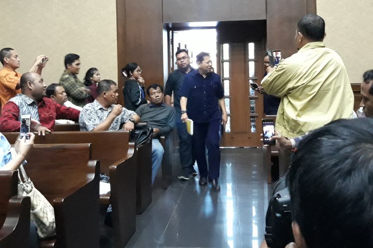 Mantan Ketua DPR, Setya Novanto di Pengadilan Tipikor Jakarta, Selasa (19/2/2019).