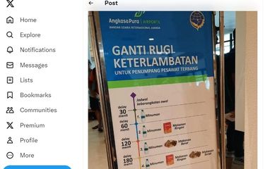 Beredar Foto Rincian Ganti Rugi Penumpang untuk Keterlambatan ...