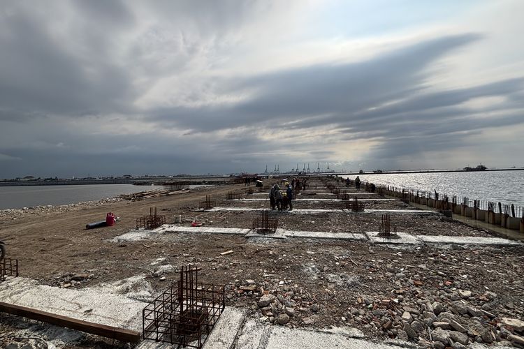 Potret pembangunan Pelabuhan Marunda, Cilincing, Jakarta Utara 