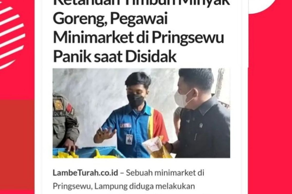 Viral Video Indomaret Diduga Menimbun Minyak Goreng, Ini Kata Manajemen (tangkapan layar)