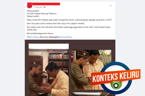 INFOGRAFIK: Konteks Keliru Foto Ustaz Adi Hidayat dan Prabowo, Faktanya Tak Terkait Pilpres 2024