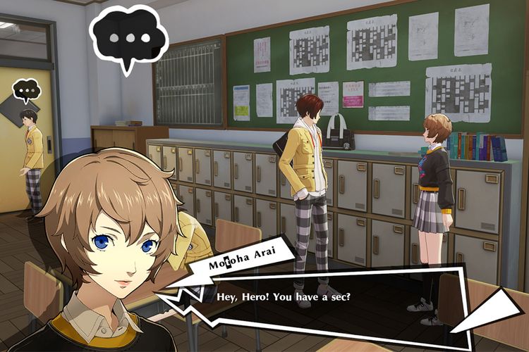 Ilustrasi eksplorasi sekolah di Persona 5 The Phantom X.