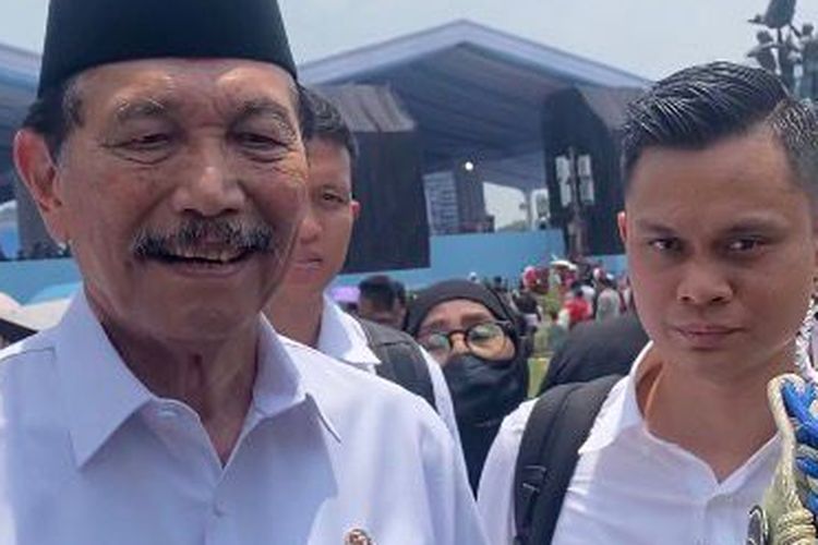 Ketua Dewan Ekonomi Nasional Luhut Binsar Panjaitan saat ditemui usai HUT ke-80 TNI di kawasan Monas, Jakarta Pusat, Minggu (5/10/2025). Luhut adalah pencetus wacana Family Office di Indonesia.