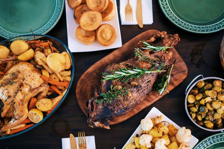 Ilustrasi hidangan Natal.