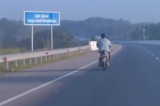 Viral, Video Pengendara Motor Tak Pakai Helm Masuk Tol Pekanbaru-Dumai