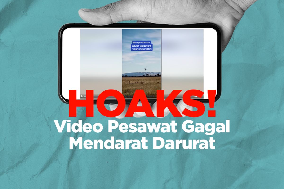 HOAKS! Video Pesawat Gagal Mendarat Darurat