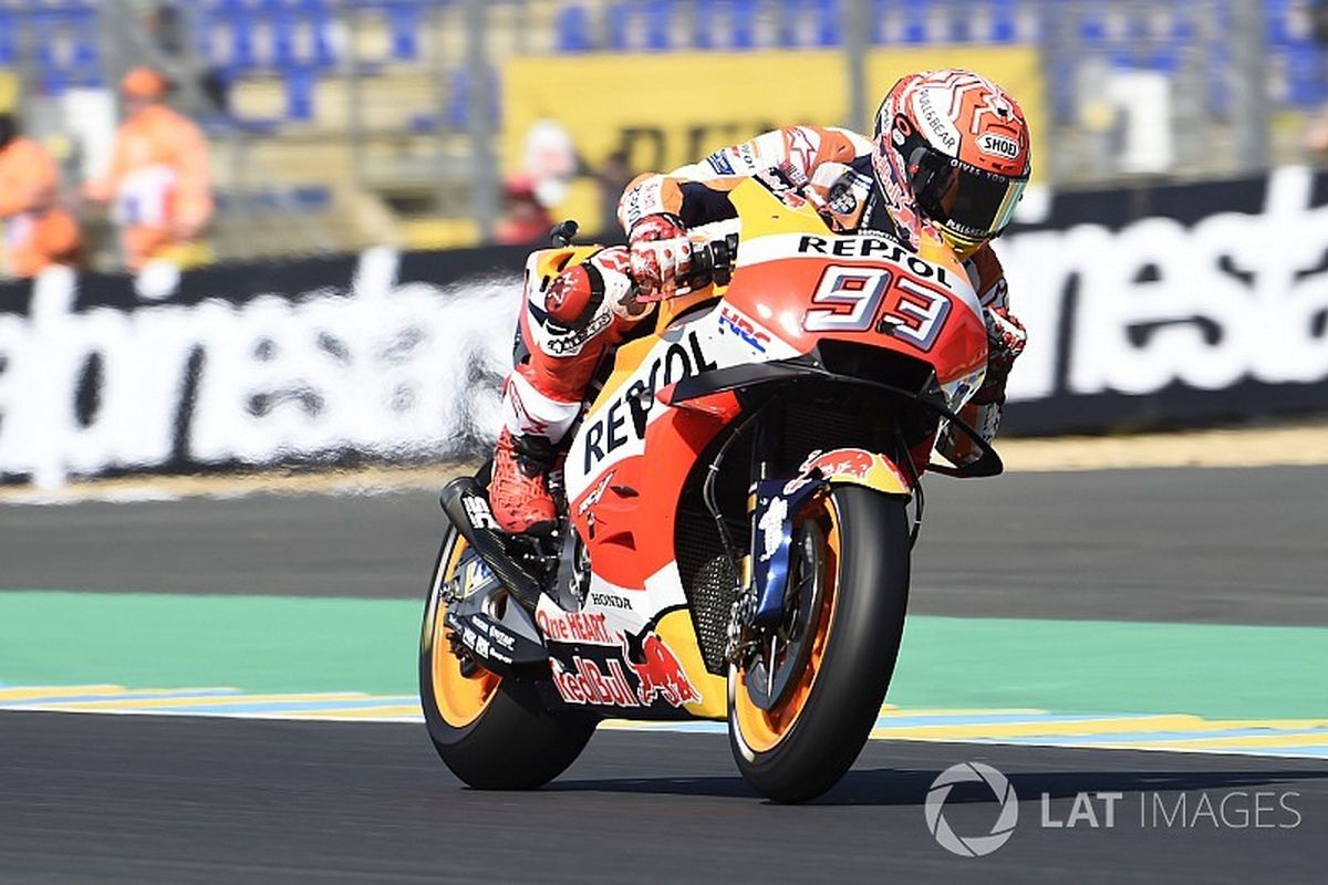 Winglet yang terpasang di fairing motor Repsol Honda yang digunakan Marc Marquez.