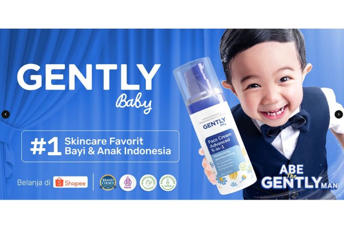 Merek perawatan kulit bayi, Gently Baby, menggandeng Dmitriev Abraham Hariyanto atau yang akrab dikenal sebagai Abe Daily sebagai Brand Ambassador (BA) terbarunya.