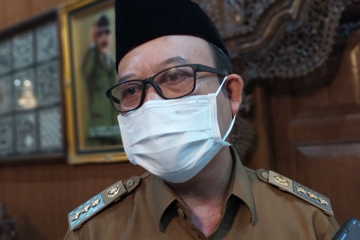 Bupati Banyumas Achmad Husein di Purwokerto, Kabupaten Banyumas, Jawa Tengah, Senin (24/5/2021).