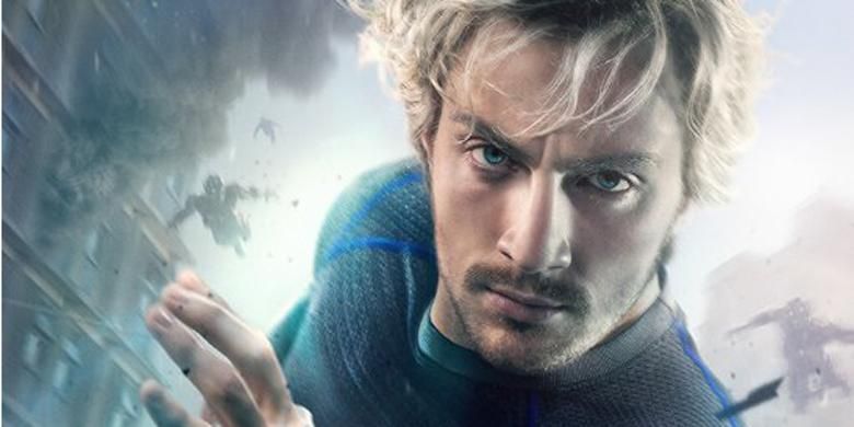 Aaron Taylor-Johnson berperan sebagai Quicksilver (Pietro Maximoff) dalam  Avengers: Age of Ultron.