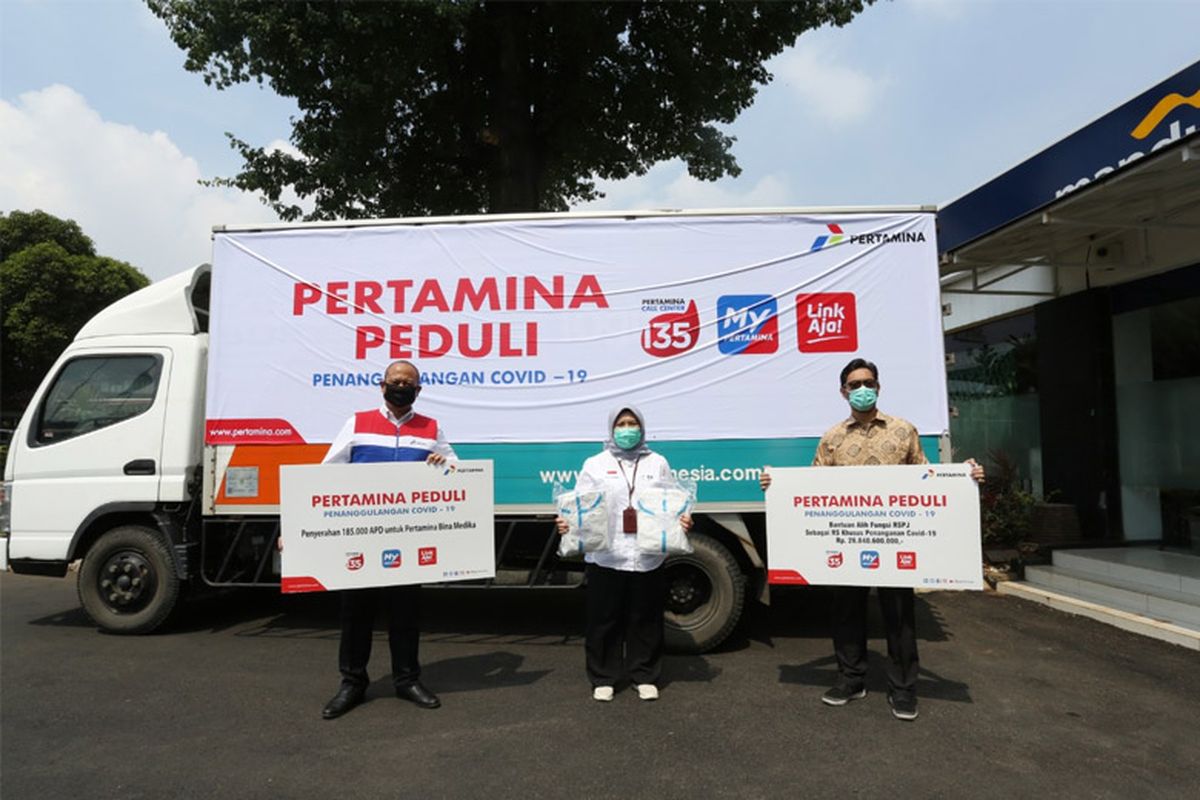 Salah satu bentuk bantuan yang diberikan Pertamina Group untuk penanganan Covid-19. 