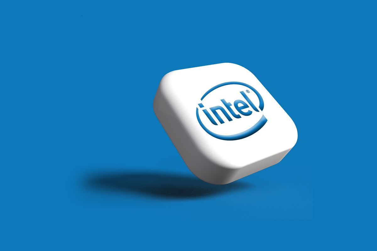 Ilustrasi logo Intel