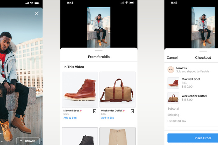 Fitur Instagram Shopping di IGTV.