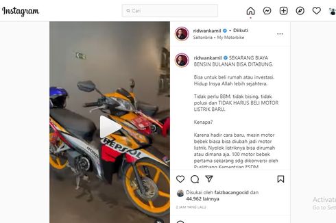 Ridwan Kamil Pamer Honda Blade Tenaga Listrik