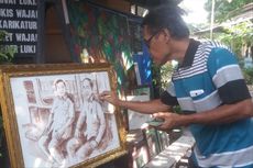 Saat Pertemuan Jokowi dan Prabowo Diabadikan dalam Lukisan Seharga Rp 10 Juta...