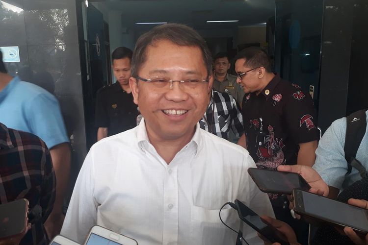 Menteri Komunikasi dan Informatika Rudiantara di Surabaya, Jawa Timur, Sabtu (29/6/2019).