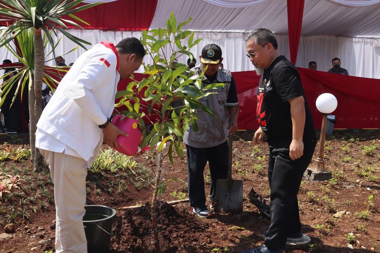 Peresmian proyek Perumahan Pesona Prima 7 Rajamandala di Bandung Barat, Minggu (7/8/2022).