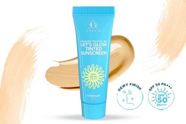 Mademi Gie Protect Me Let's Glow Tinted Sunscreen, rekomendasi tinted sunscreen