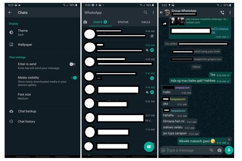 Mode Gelap Resmi Hadir di WhatsApp Android dan iOS