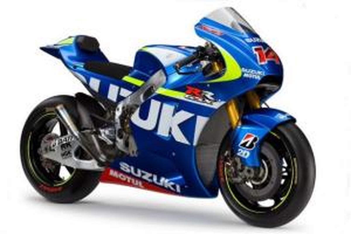Suzuki GSX-RR yang akan digunakan di MotoGP musim 2015.