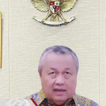 Gubernur Bank Indonesia (BI) Perry Warjiyo dalam konferensi pers RDG BI, Rabu (20/5/2026).