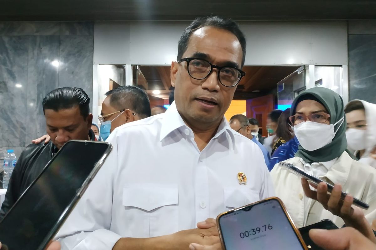 Menteri Perhubungan Budi Karya Sumadi di Gedung DPR, Rabu (25/8/2022).