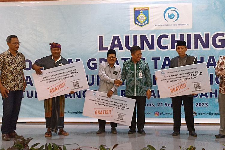 747 Rumah Ibadah di Mataram dan Lombok Barat Dibebaskan dari Tagihan Air Setahun
