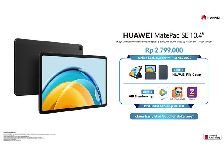 Huawei MatePad SE diperuntukkan khusus untuk mendukung kebutuhan seluruh anggota keluarga. 

