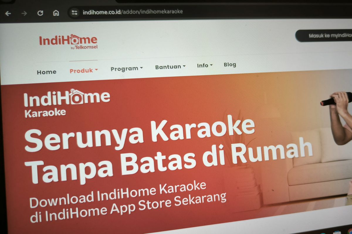 Ilustrasi IndiHome Karaoke.