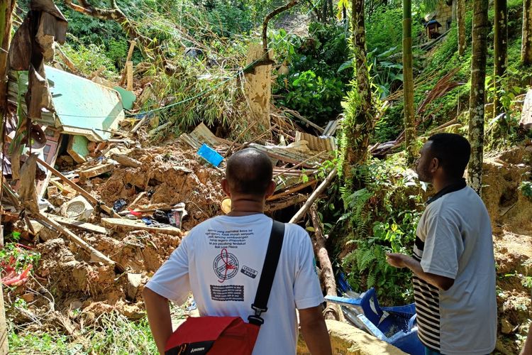 Lokasi kejadian Tanah Longsor Menyebabkan Seorang Warga Tewas