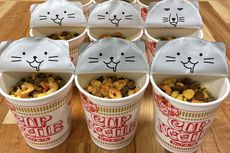 Lucu! Desain Tutup Kemasan Ramen Cup di Jepang Mirip Kepala Kucing