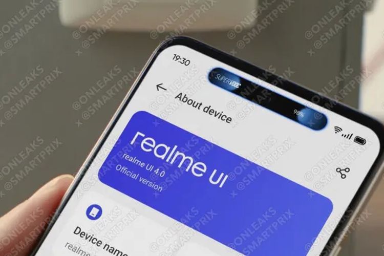 ilustrasi bocoran Dynamic Island di HP Realme