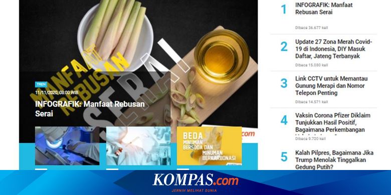 [POPULER TREN] Manfaat Rebusan Serai | 27 Daerah Zona Merah Covid-19