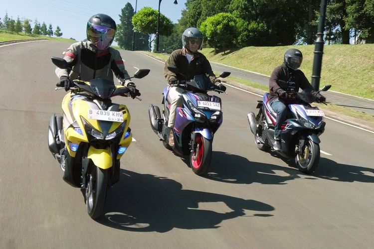 TIga generasi Yamaha Aerox 155