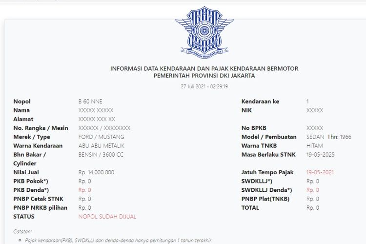 Ford Mustang Shelby GT500 replika Eleanor terbakar di Pondok Indah